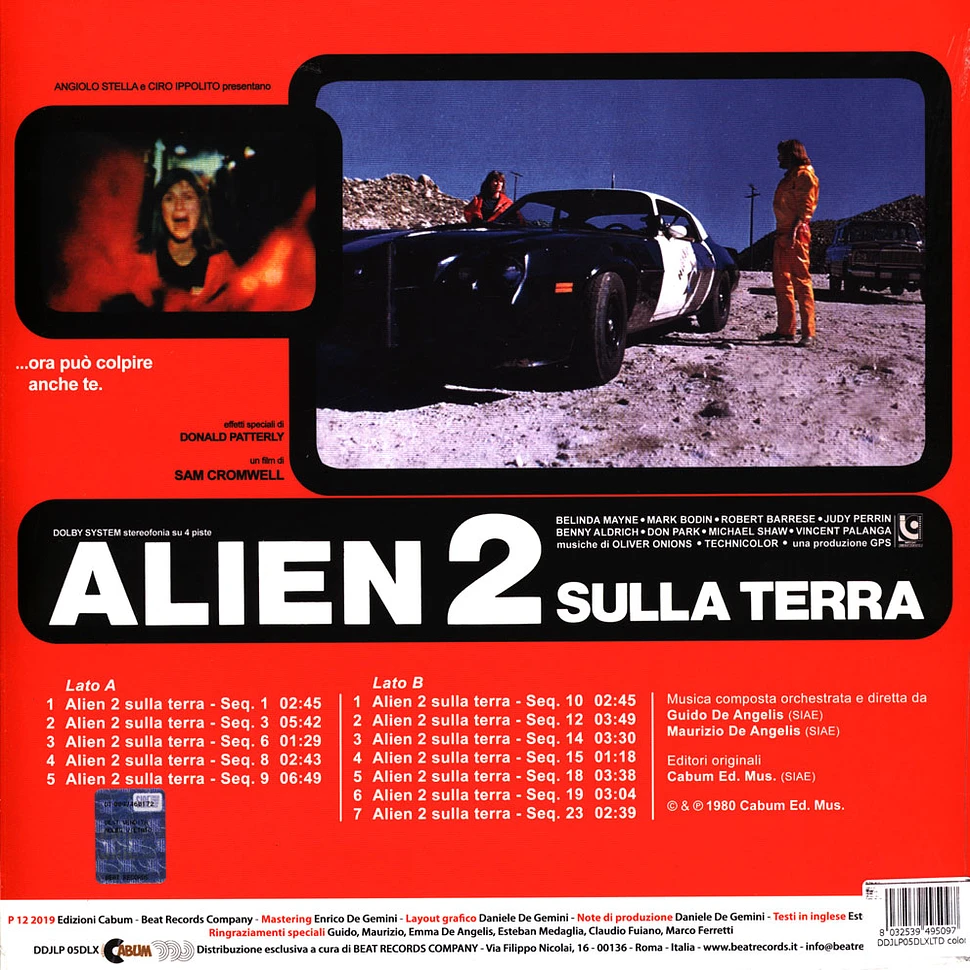 Guido E Maurizio De Angelis - OST Alien 2 Sulla Terra Colored Deluxe Edition