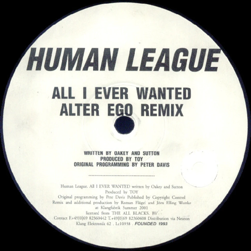 The Human League - All I Ever Wanted (Alter Ego Remix)