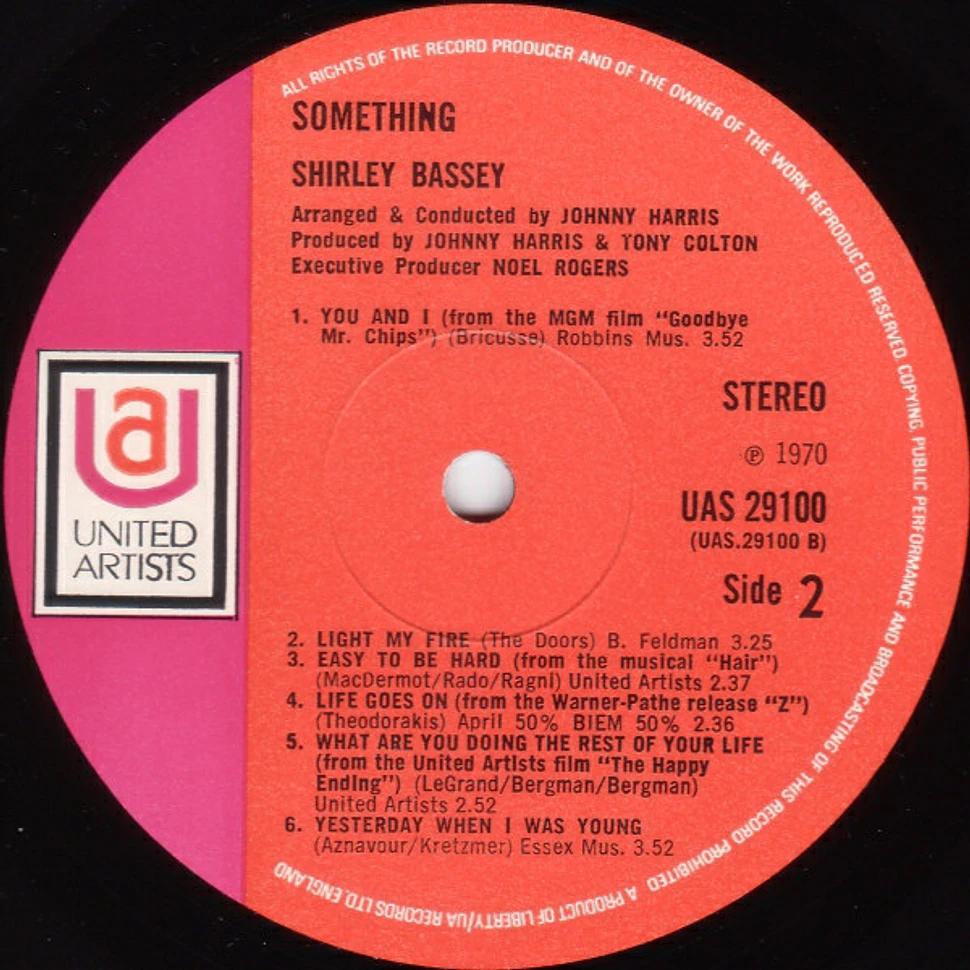 Shirley Bassey - Something