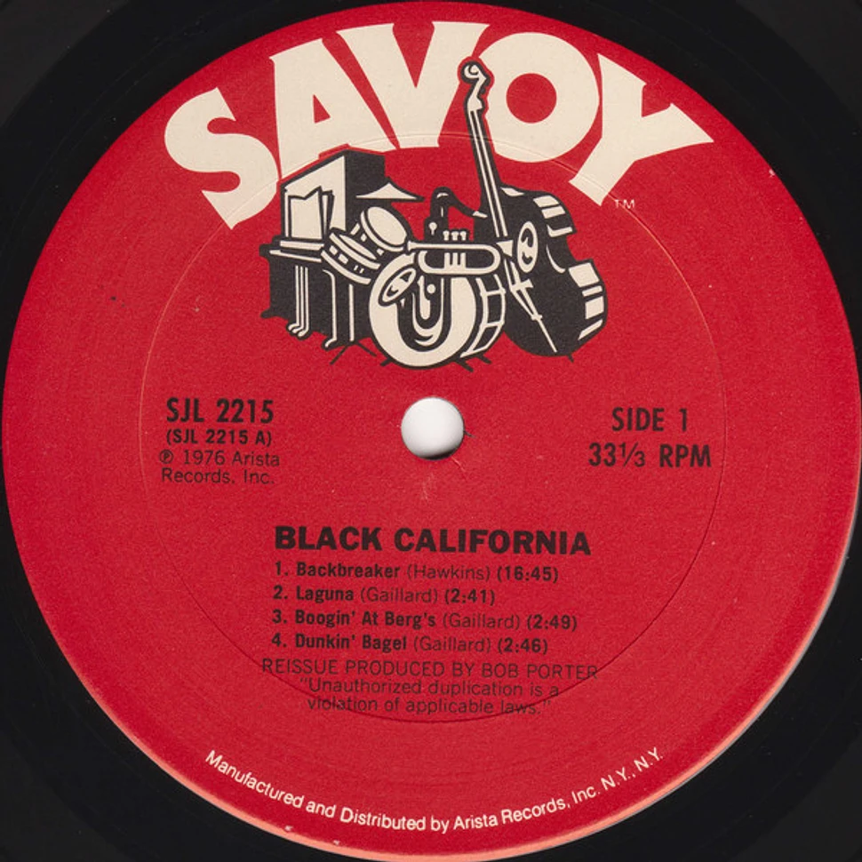 Sonny Criss, Slim Gaillard, Roy Porter Big Band With Eric Dolphy, Helen Humes, Harold Land, Hampton Hawes, Art Pepper - Black California (The Savoy Sessions)