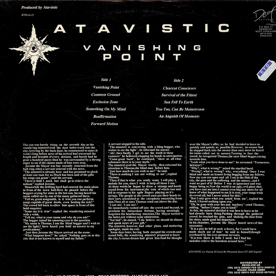 Atavistic - Vanishing Point