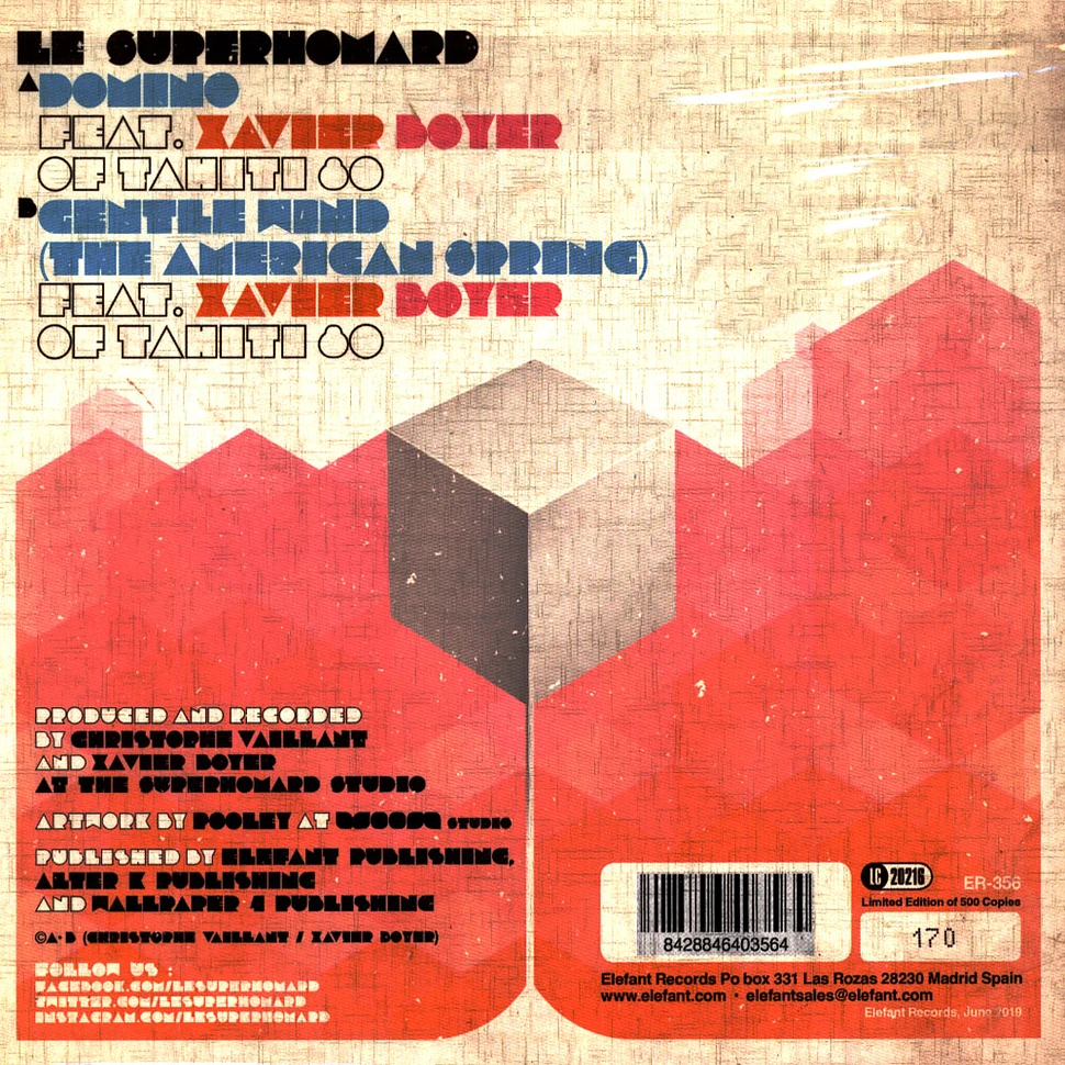 Le Superhomard - Domino Feat. Xavier Boyer (Tahiti 80) White Vinyl Edition