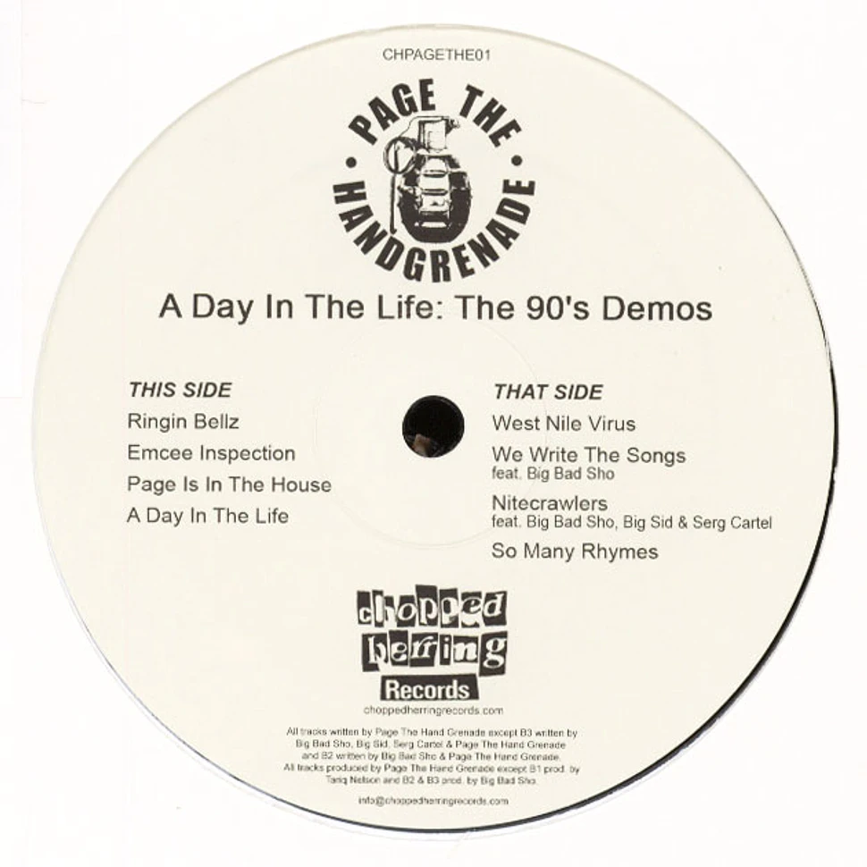 Page The Hand Grenade - A Day In The Life: The 90's Demos