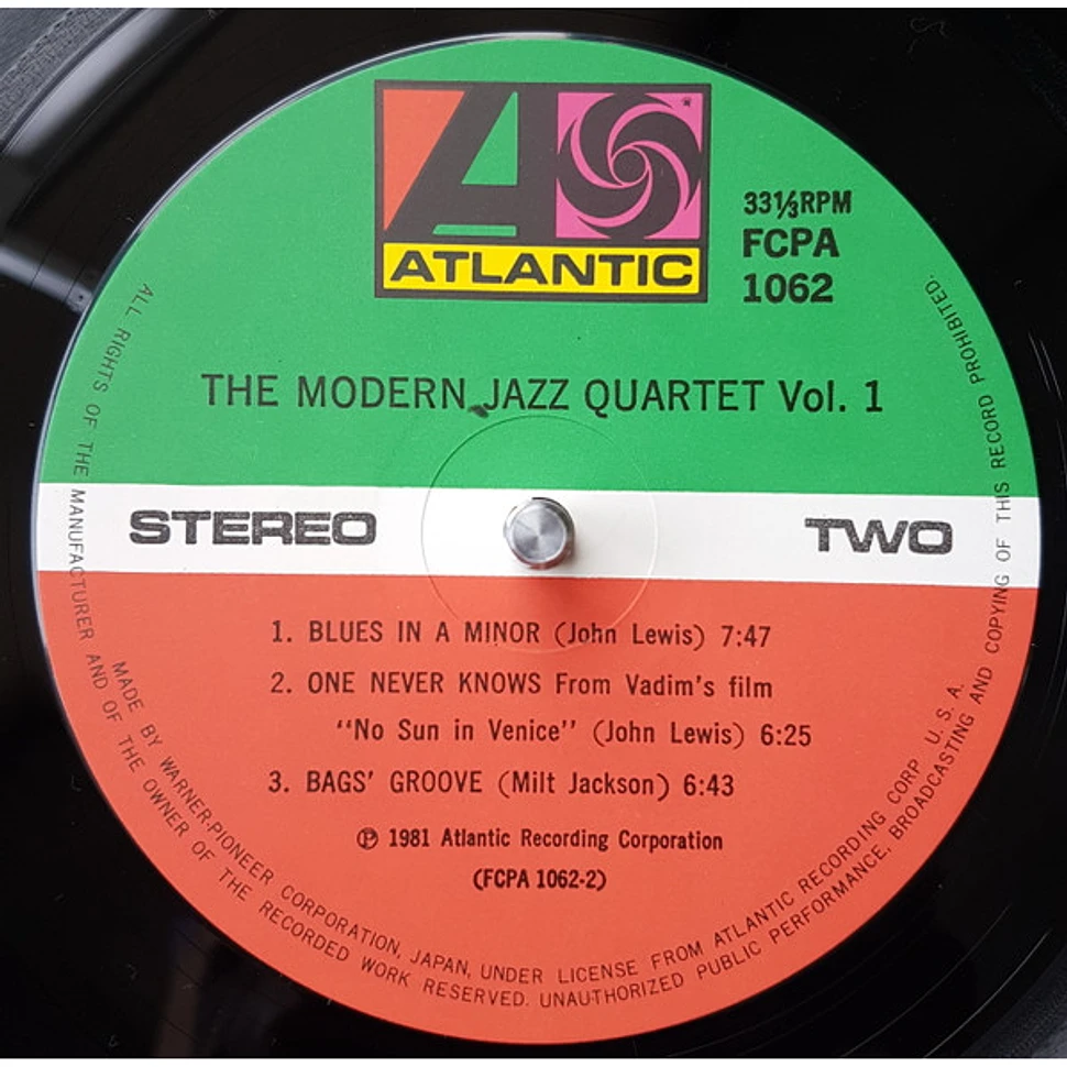 The Modern Jazz Quartet - M.J.Q. Vol. 1