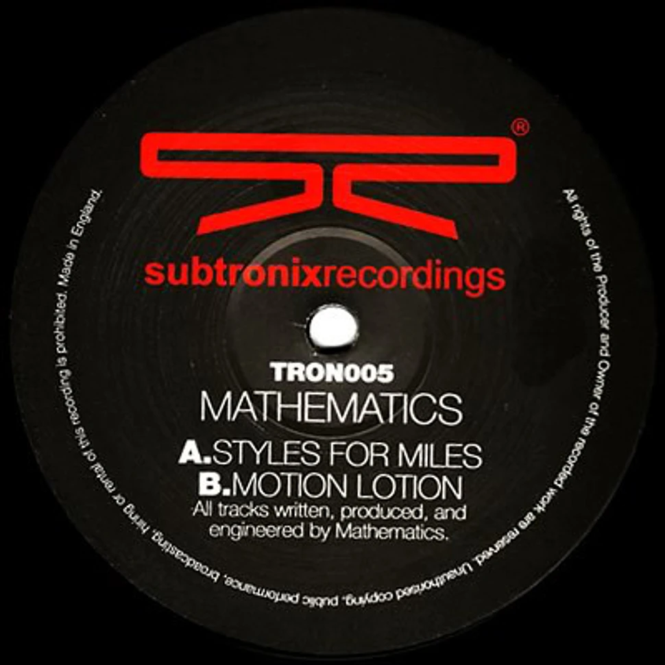 Mathematics - Styles For Miles / Motion Lotion