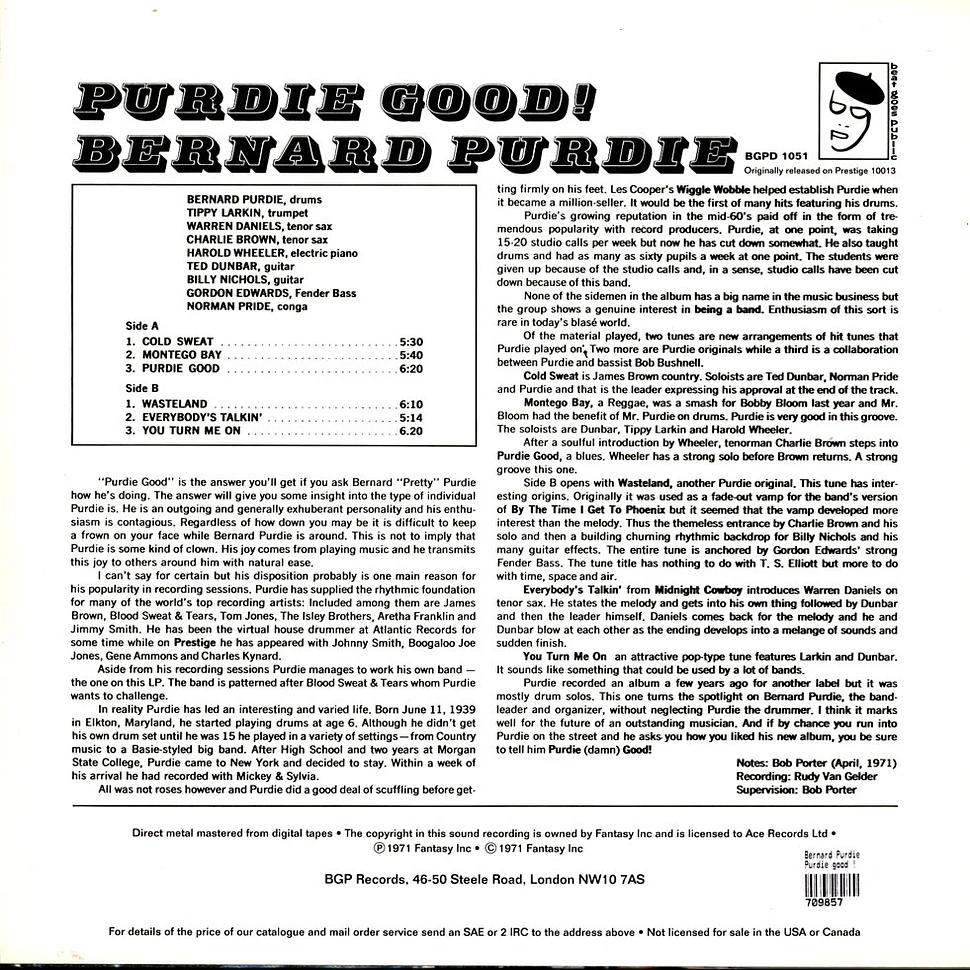 Bernard Purdie - Purdie Good!