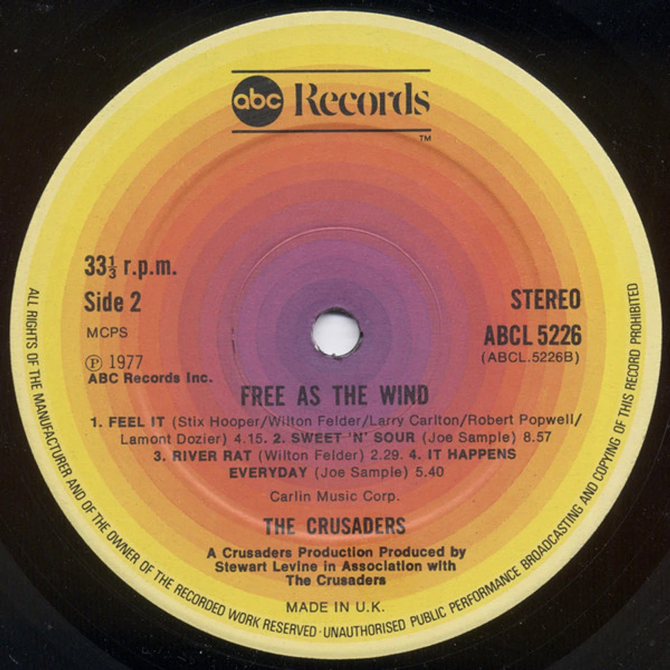The Crusaders - Free As The Wind