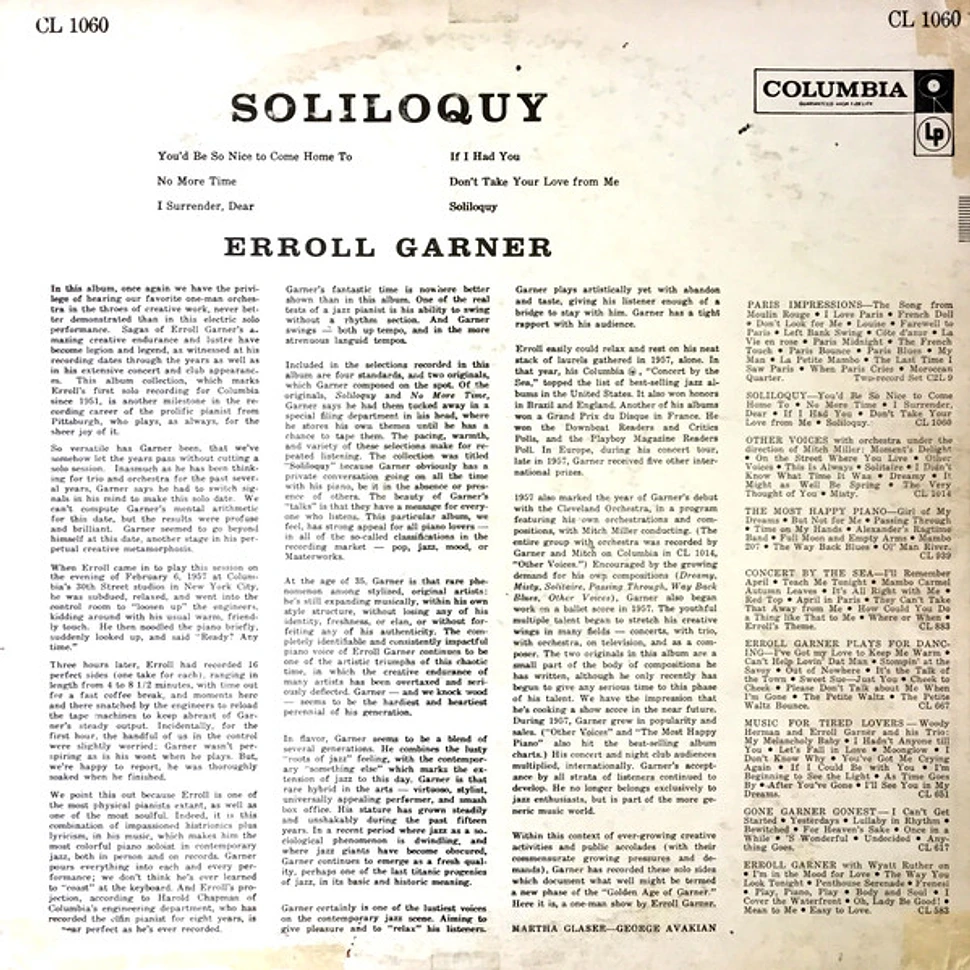 Erroll Garner - Soliloquy