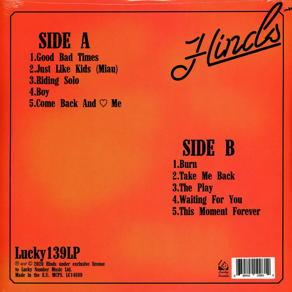 Hinds - The Prettiest Curse Black Vinyl Edition