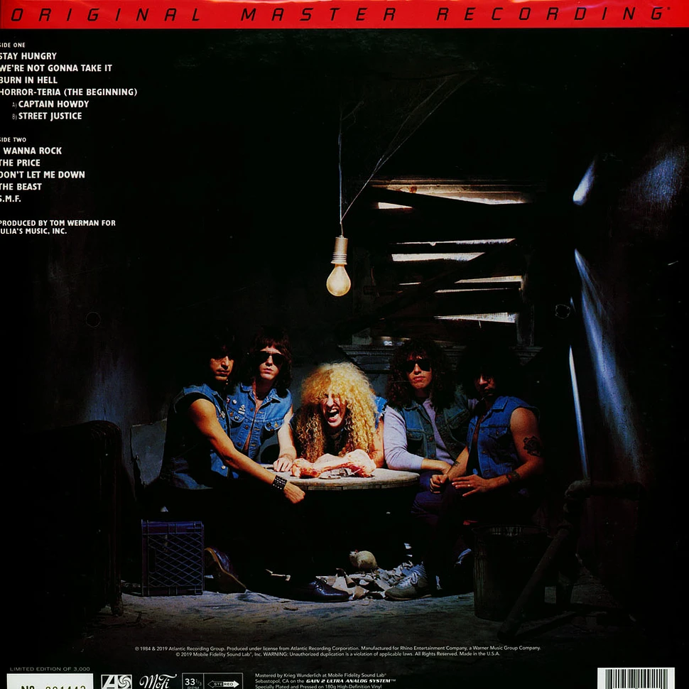 Twisted Sister - Stay Hungry Numbered Limited Edition