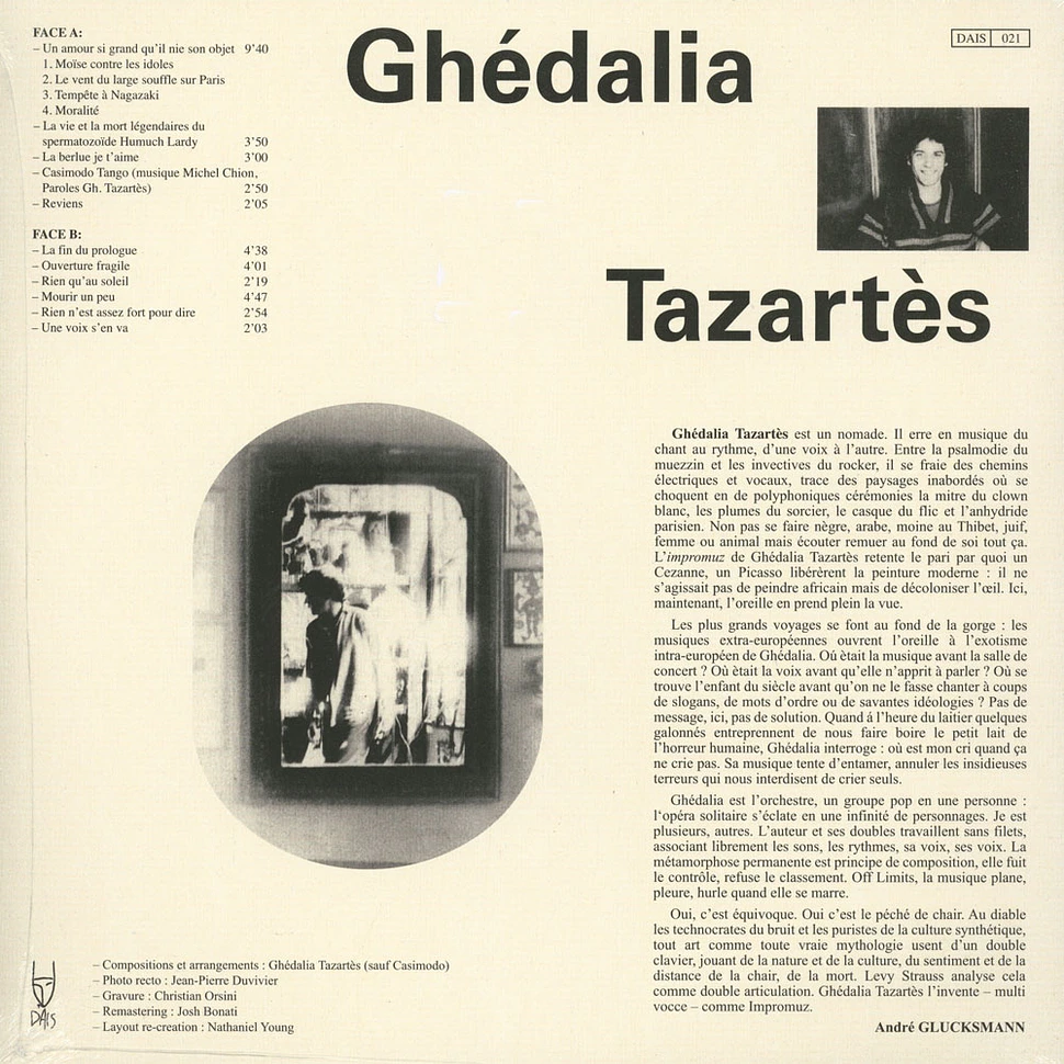 Ghédalia Tazartès - Diasporas Black Vinyl Edition