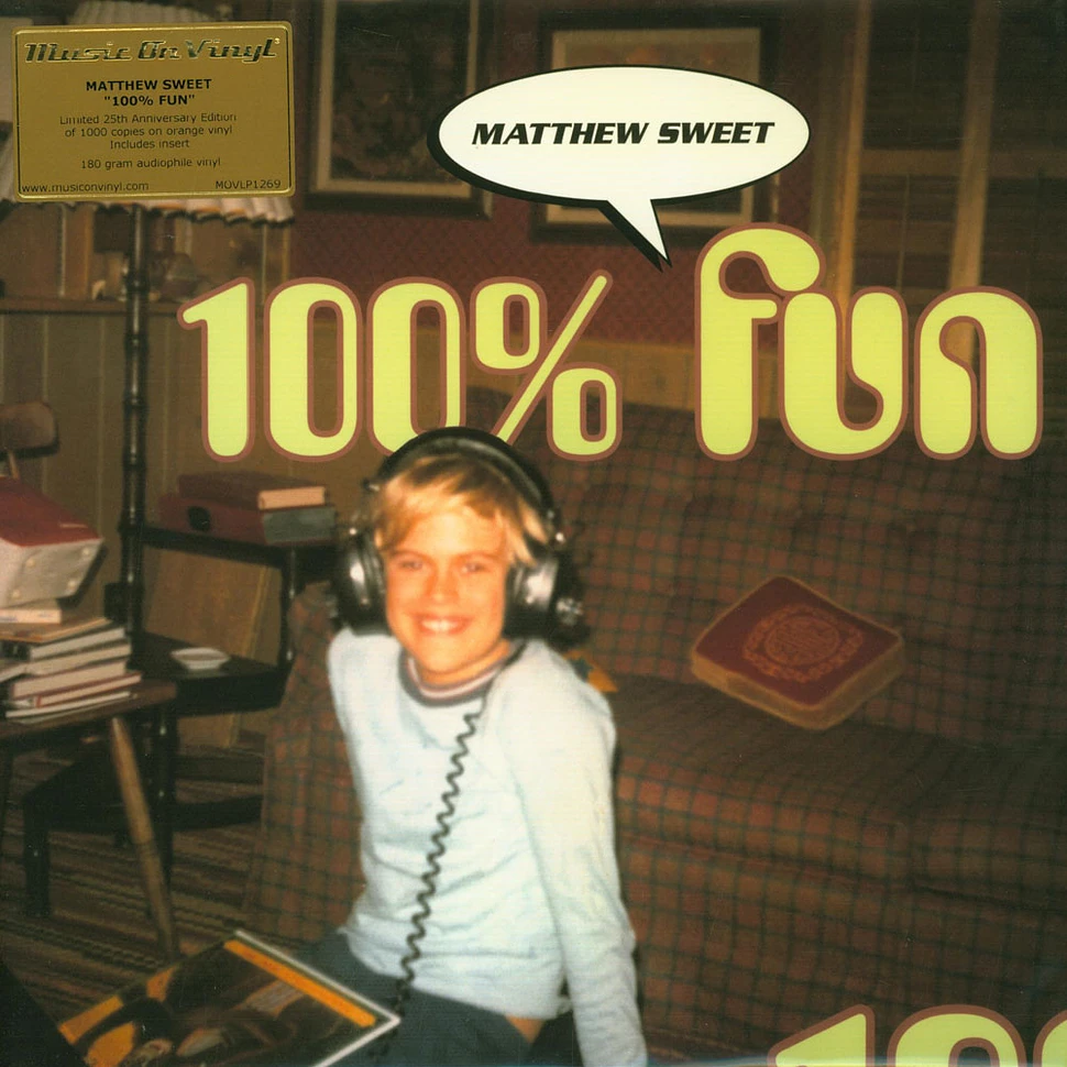 Matthew Sweet - 100% Fun Limited Numbered Orange Vinyl Edition