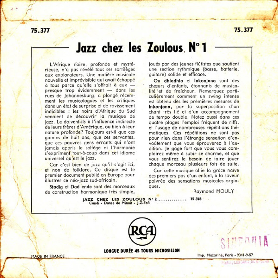 V.A. - Jazz Chez Les Zoulous Nº 1