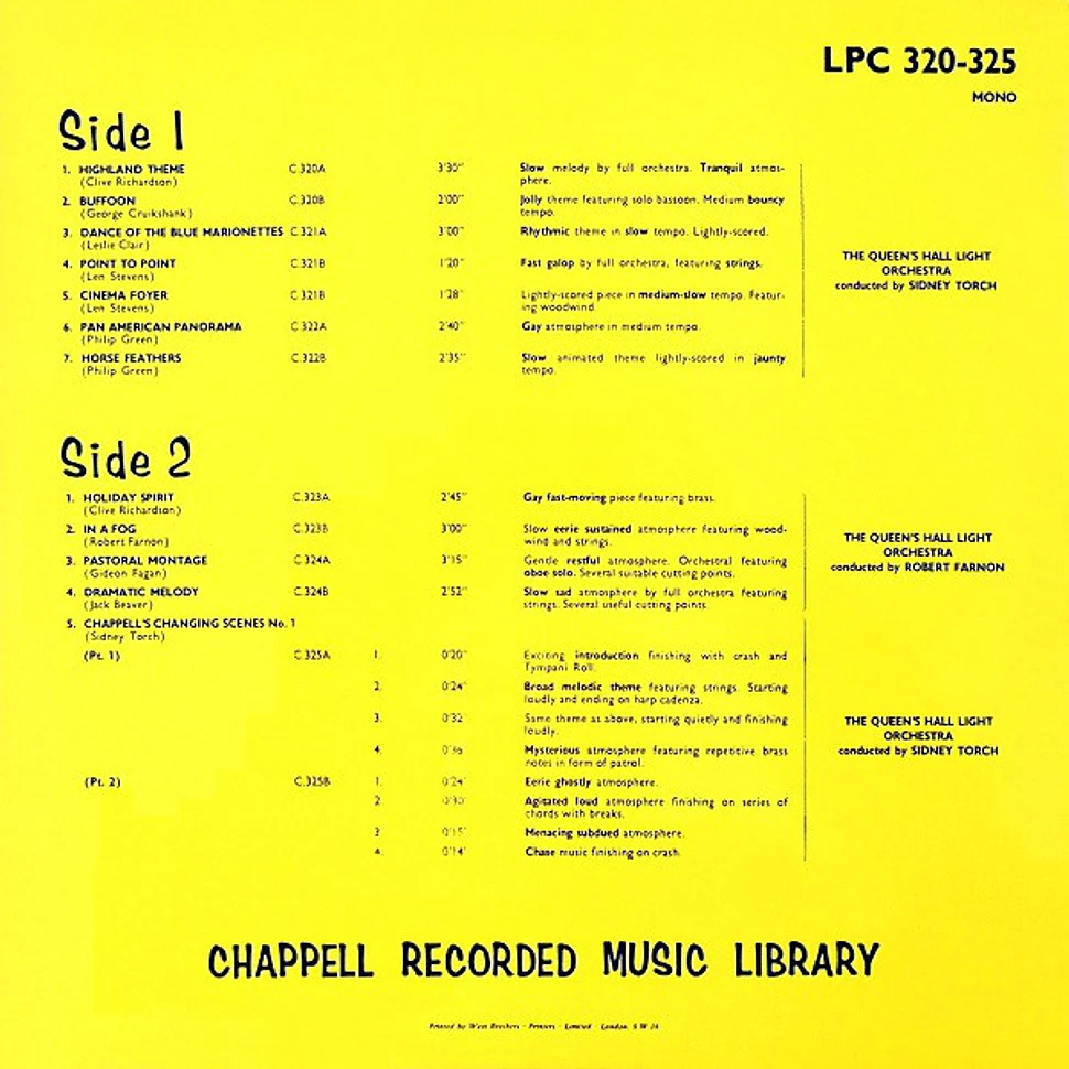 The Queen's Hall Light Orchestra - Chappell Recorded Music