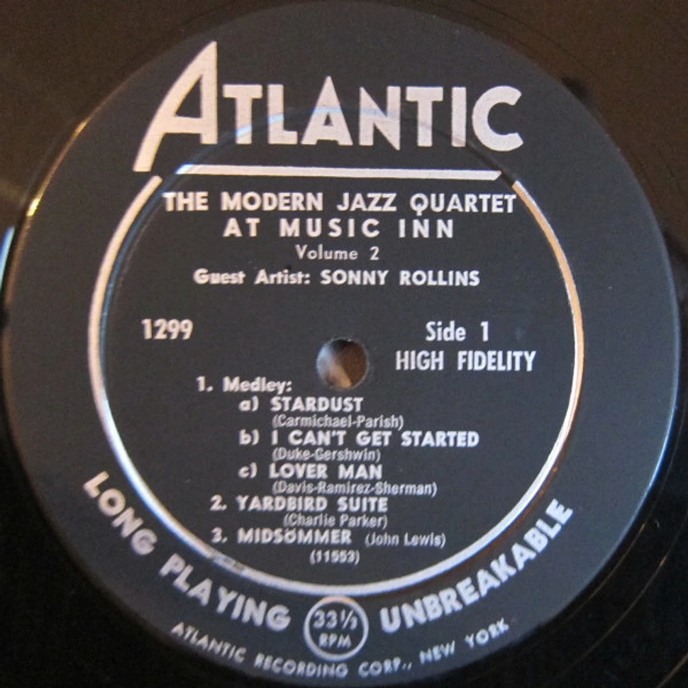 The Modern Jazz Quartet Guest Artist: Sonny Rollins - The Modern Jazz Quartet At Music Inn — Volume 2