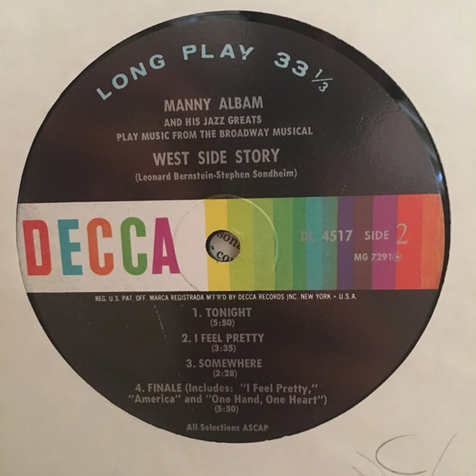 Manny Albam And His Jazz Greats - Play Music From West Side Story