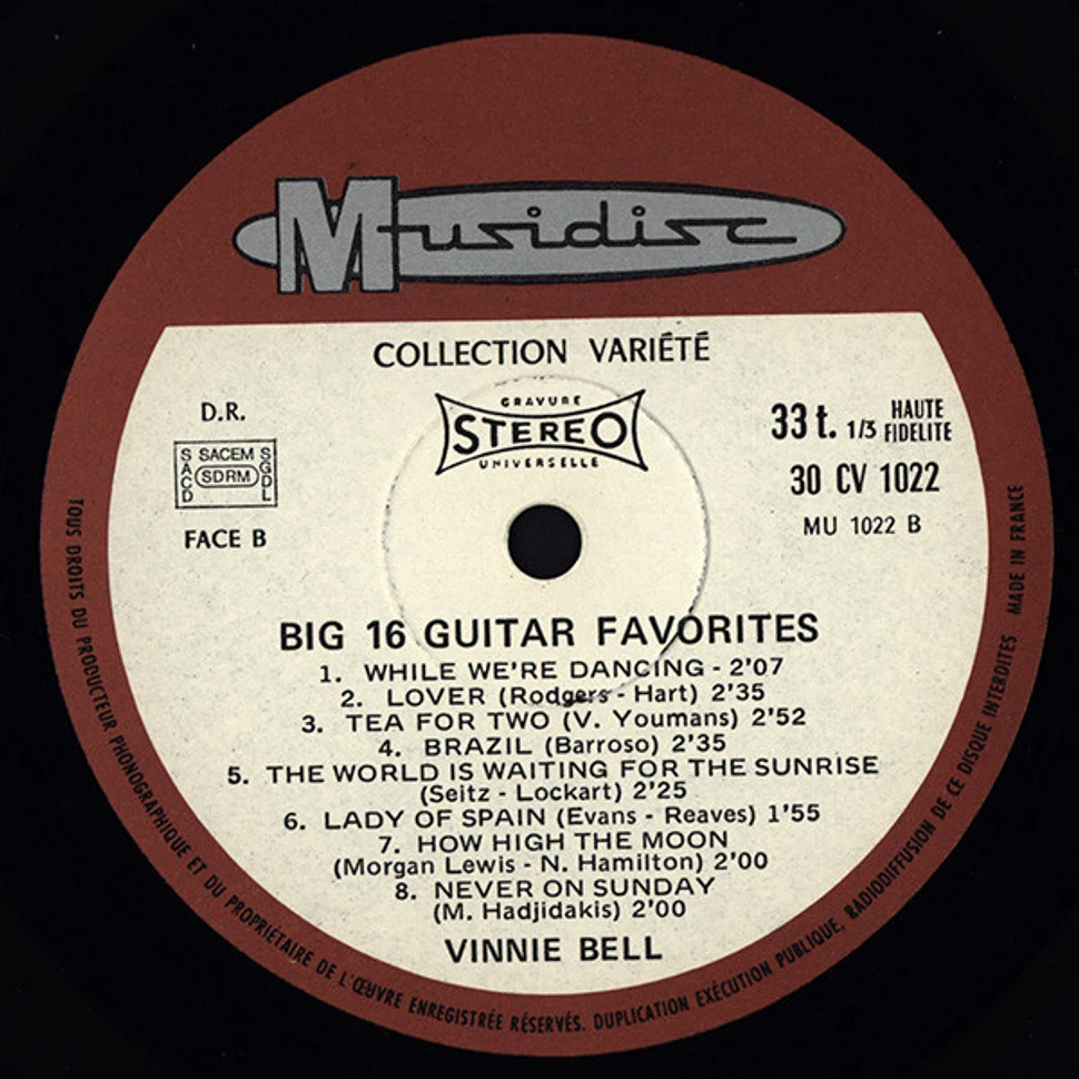 Vinnie Bell - Big 16 Guitar Favorites