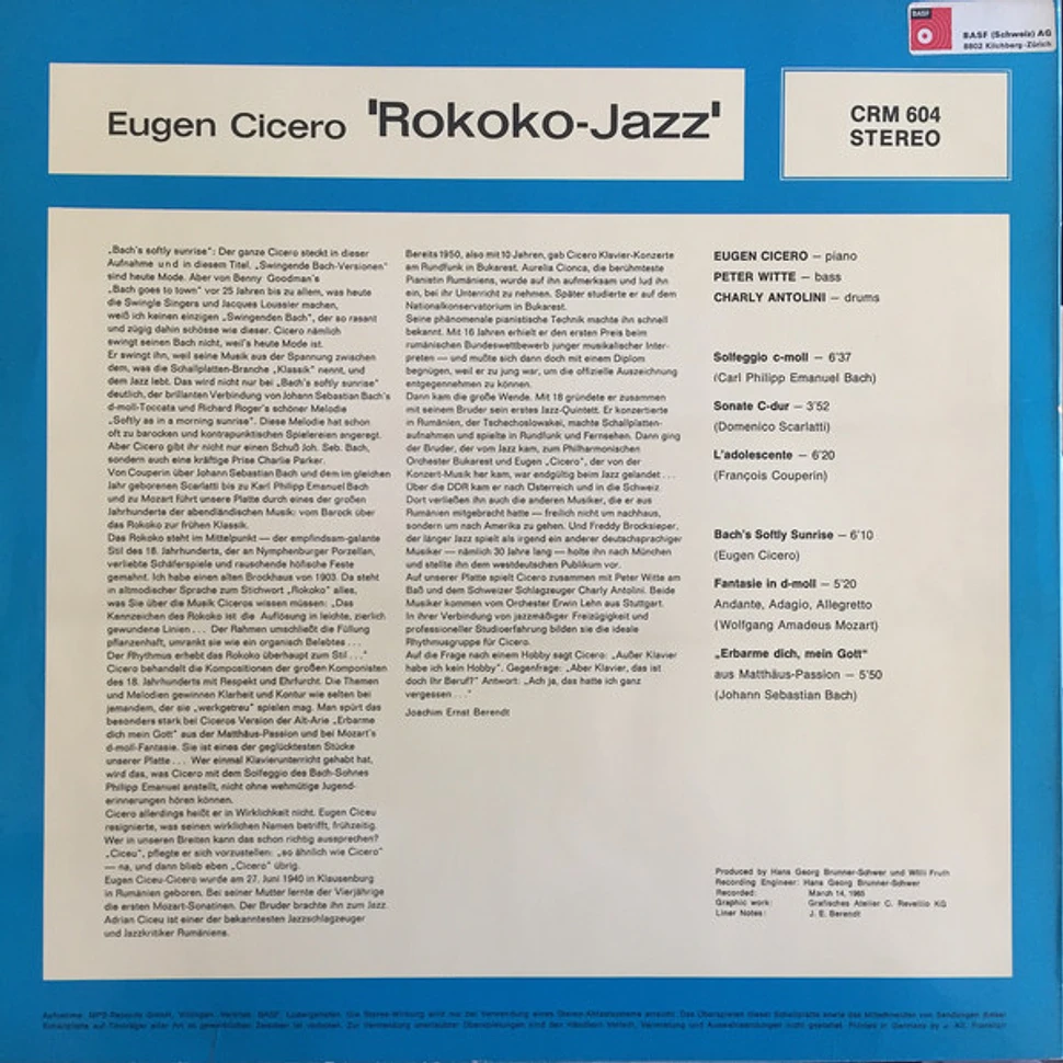 Eugen Cicero - Rokoko-Jazz