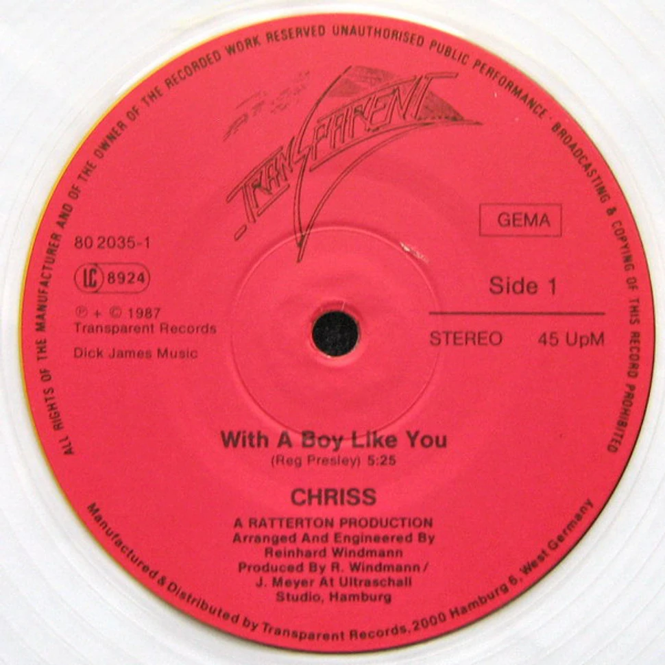 Chriss - With A Boy Like You