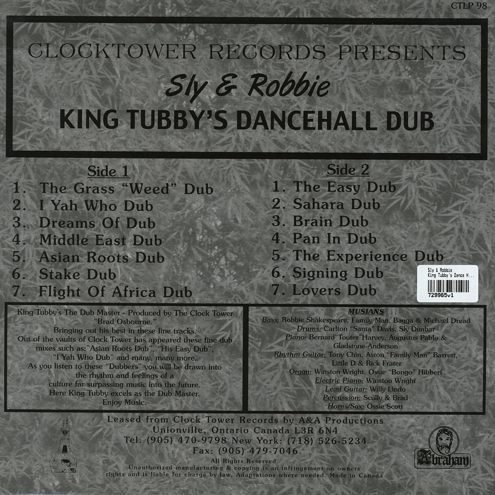 Sly & Robbie - King Tubby's Dancehall Dub
