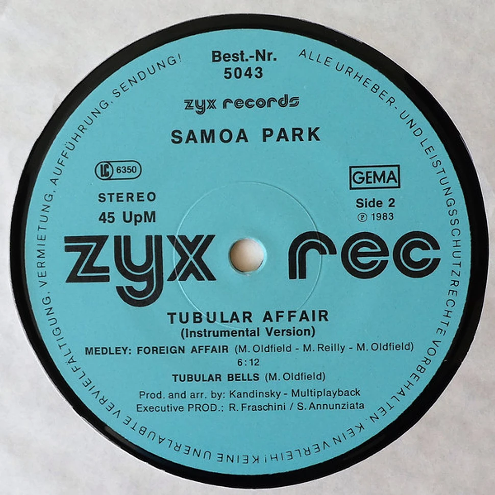 Samoa Park - Tubular Affair
