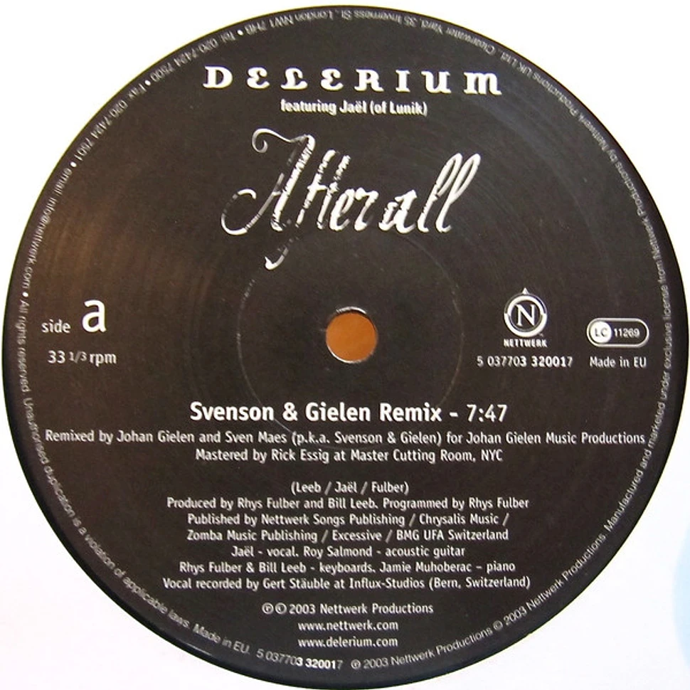 Delerium Featuring Jaël - After All