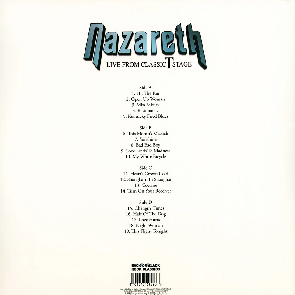 Nazareth - Live From The Classic T Stage