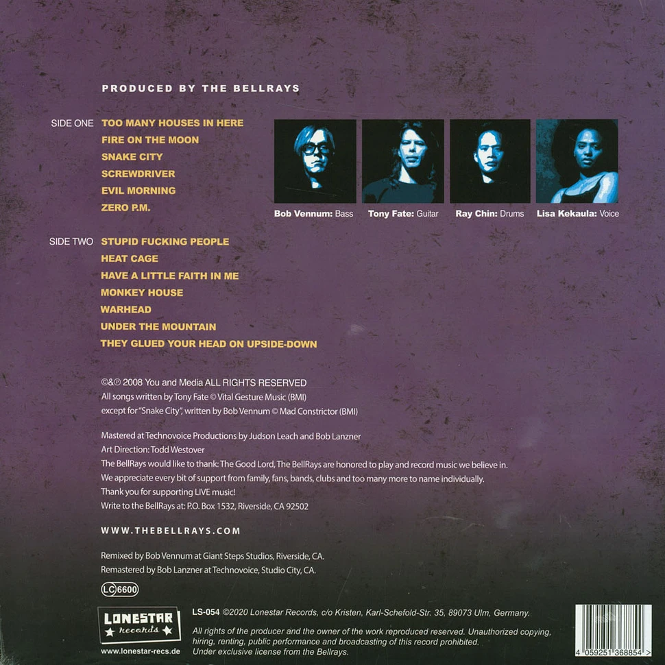 The Bellrays - Grand Fury Purple Vinyl Edition