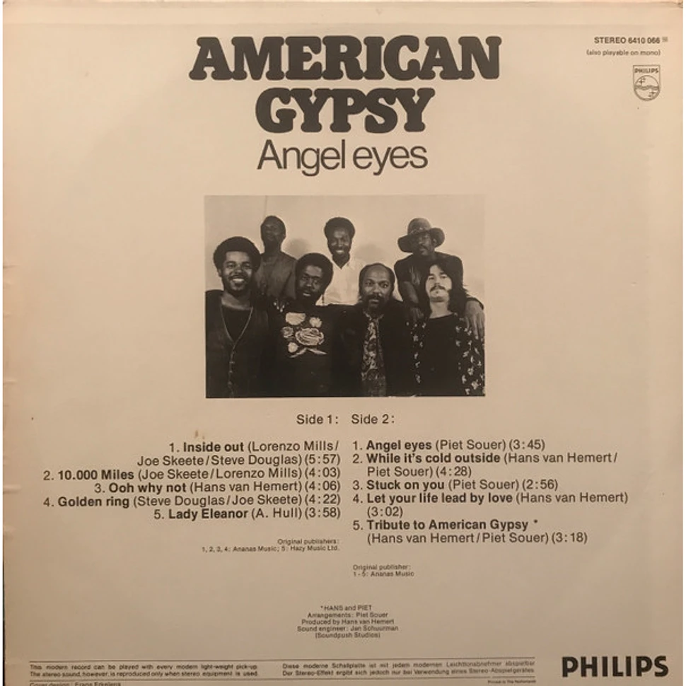 American Gypsy – Inside Out / Angel Eyes American Gypsy – Inside Out / Angel Eyes – Vinyl (7