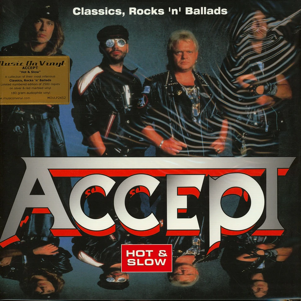 Accept - Hot & Slow-Classics, Rock 'N' Ballads Limited Silver & Red Marbled Vinyl Edition