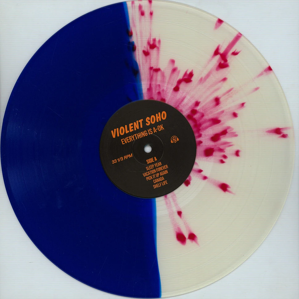 Violent Soho - Everything Is A-Ok Clear / Blue / Red Splatter Vinyl Edition