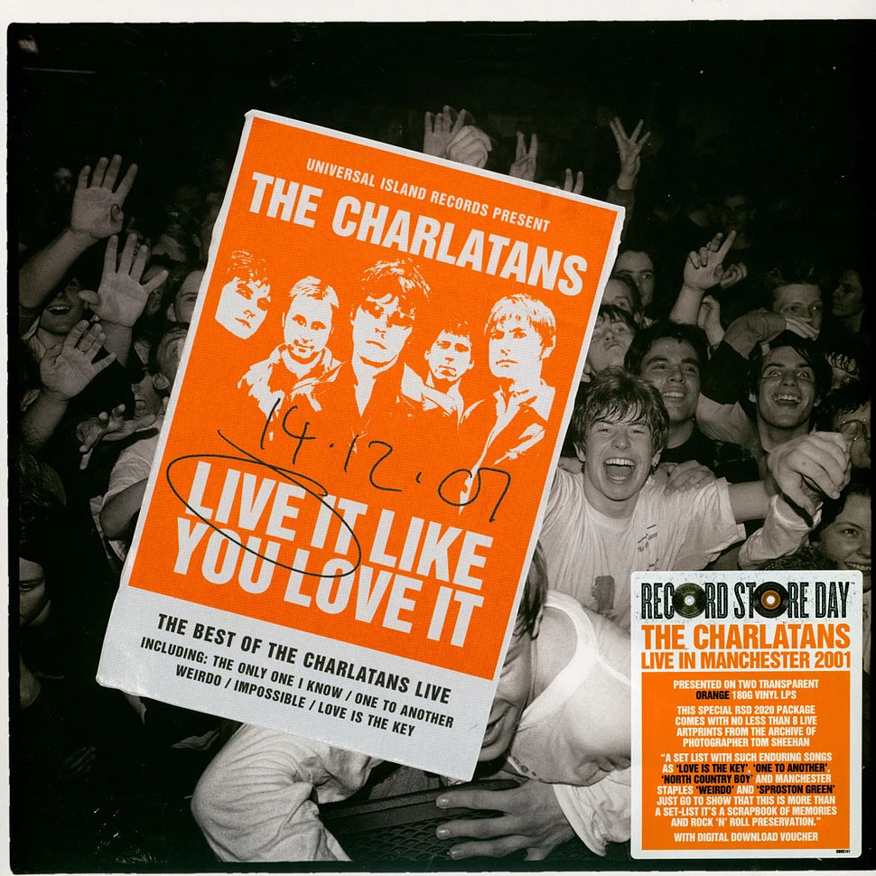 The Charlatans - Live It Like You Love It Colored Record Store Day 2020 Edition