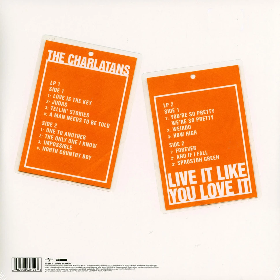 The Charlatans - Live It Like You Love It Colored Record Store Day 2020 Edition