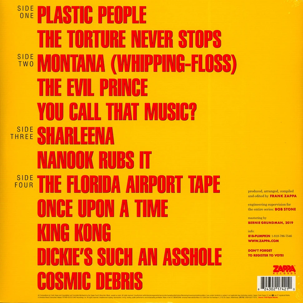 Frank Zappa - You Can't Do That On Stage Anymore Sampler Transparent Red & Transparent Yellow Record Store Day 2020 Edition