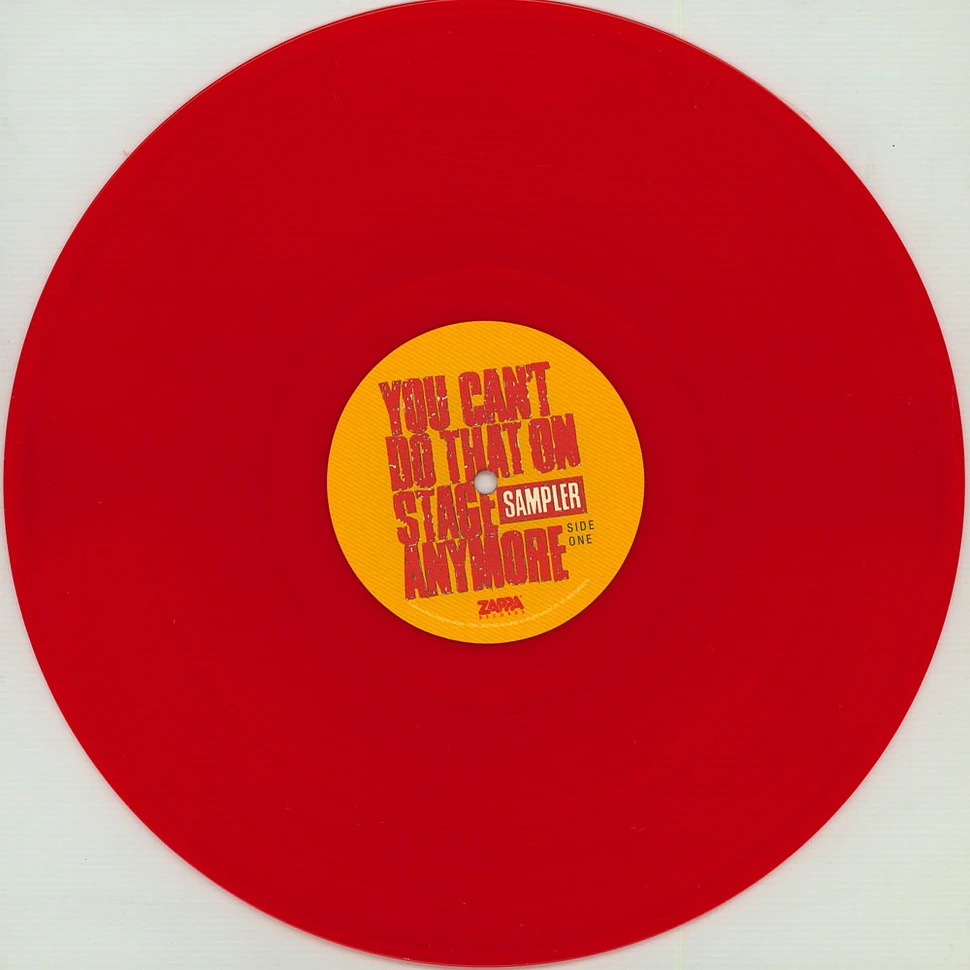 Frank Zappa - You Can't Do That On Stage Anymore Sampler Transparent Red & Transparent Yellow Record Store Day 2020 Edition