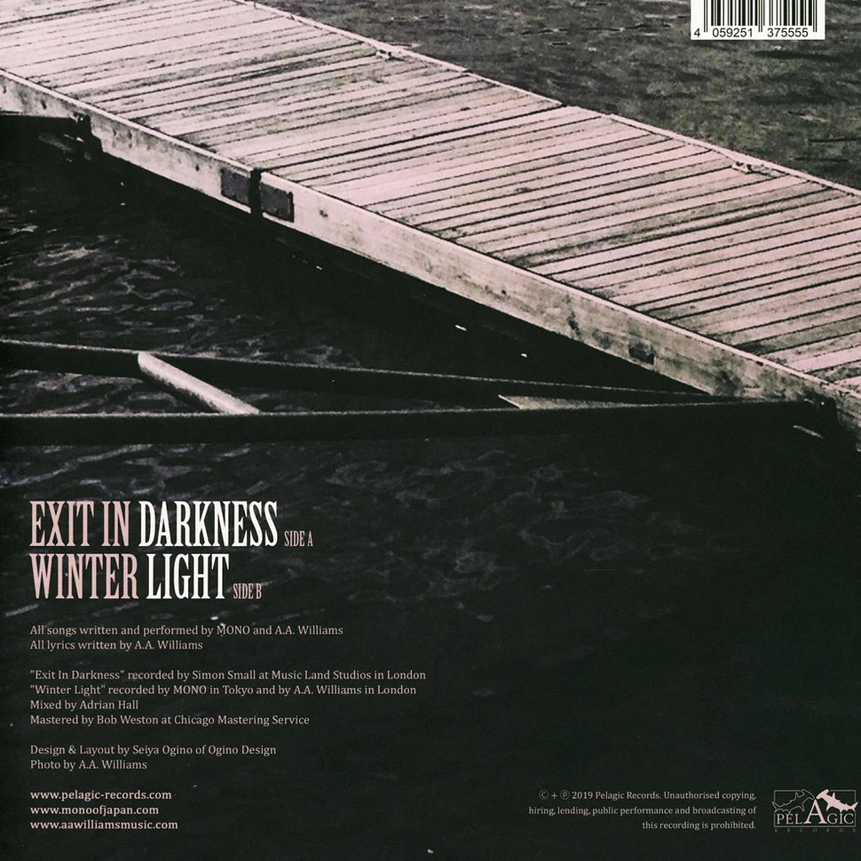 Mono & A.A. Williams - Exit In Darkness Milky Clear Haze Vinyl Edition