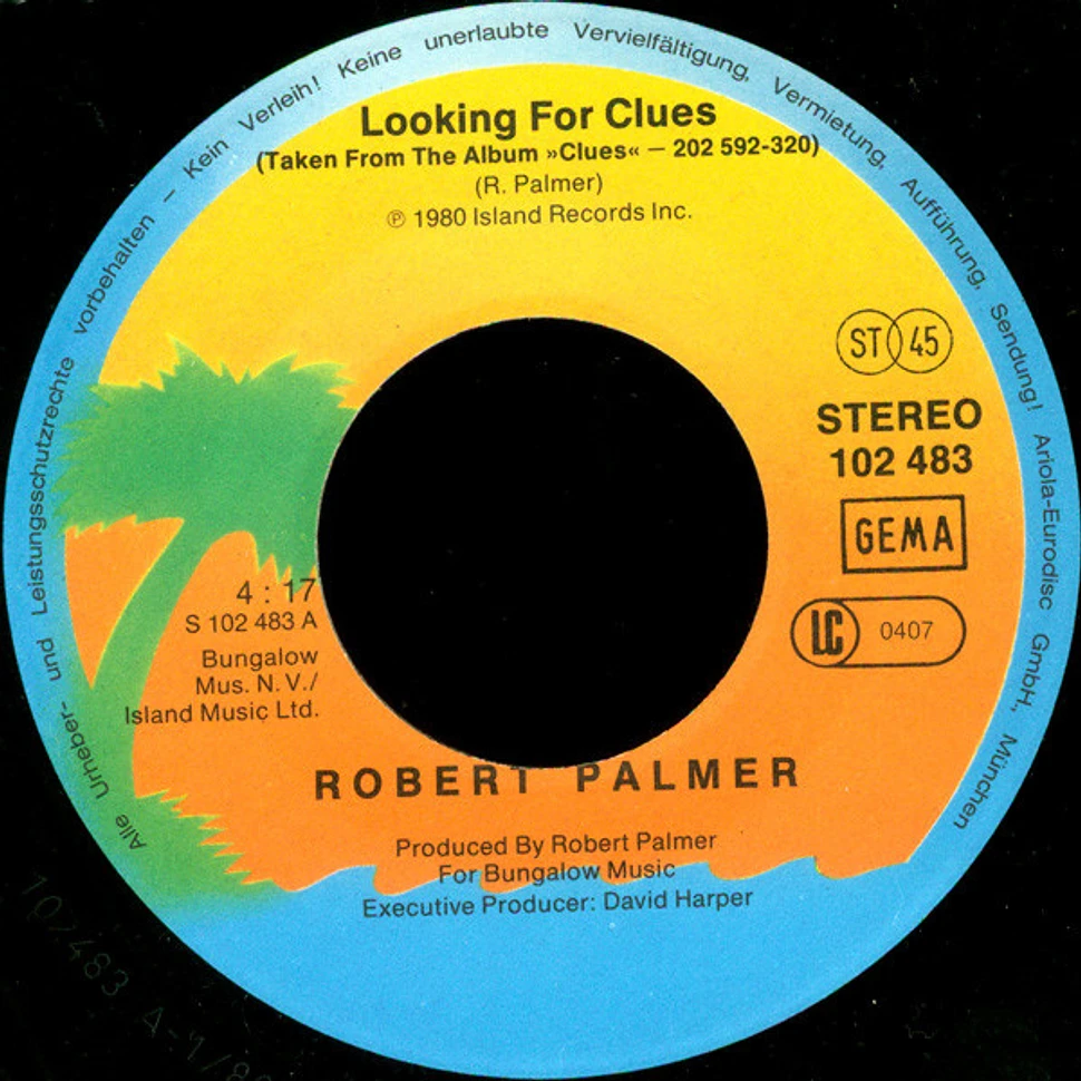 Robert Palmer - Looking For Clues