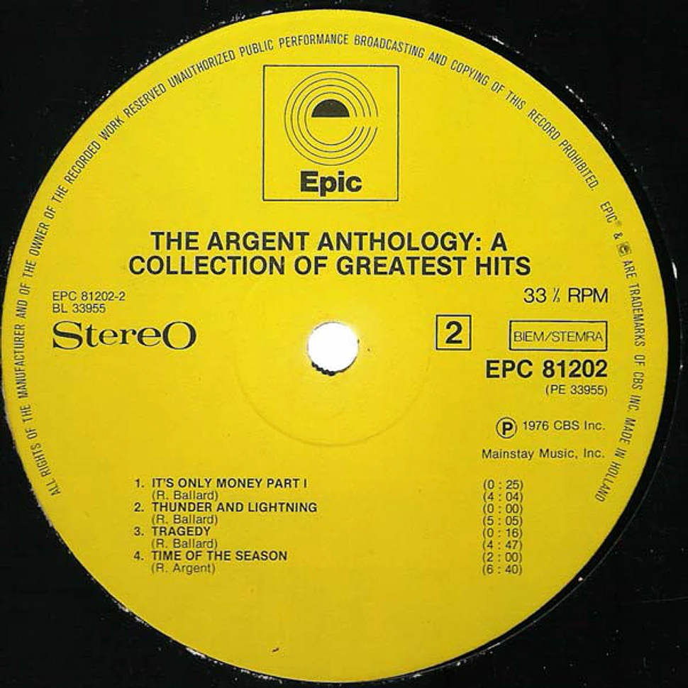 Argent - The Argent Anthology - A Collection Of Greatest Hits