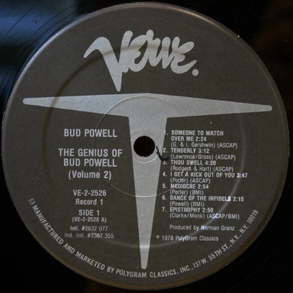 Bud Powell - The Genius Of Bud Powell (Volume 2)
