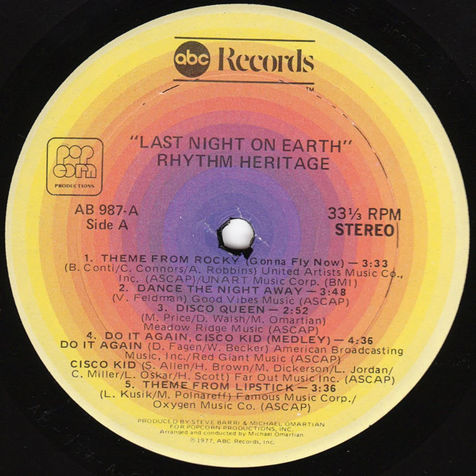 Rhythm Heritage - Last Night On Earth