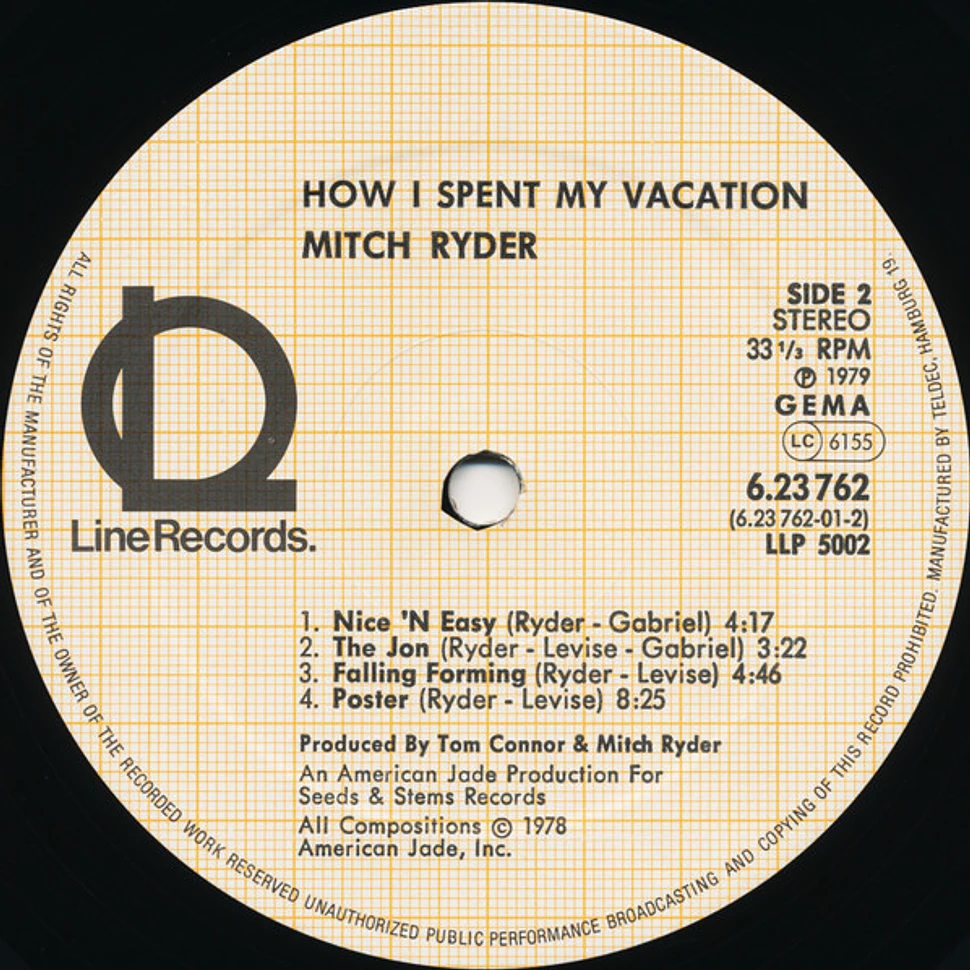 Mitch Ryder - How I Spent My Vacation