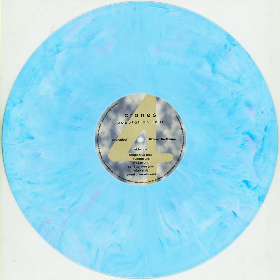 Cranes - Population Four Limited Numbered Blue& White Swirled Vinyl Edition