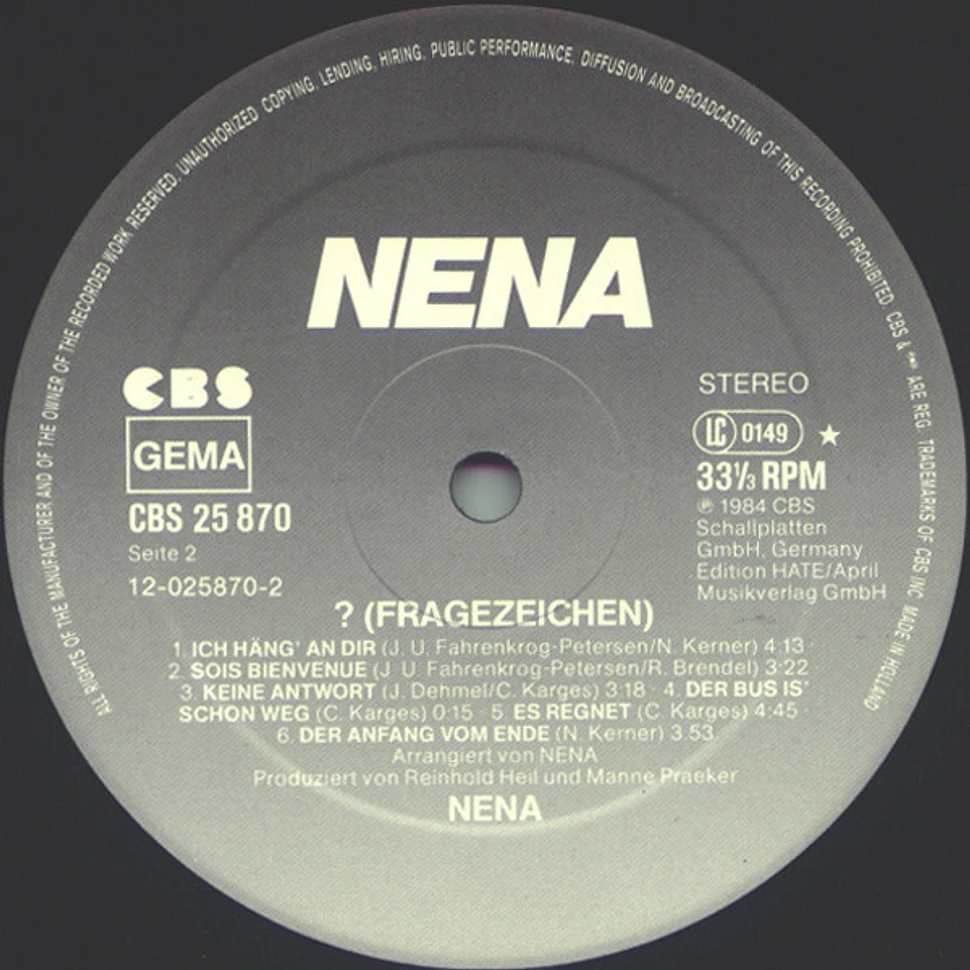 Nena - ? (Fragezeichen)