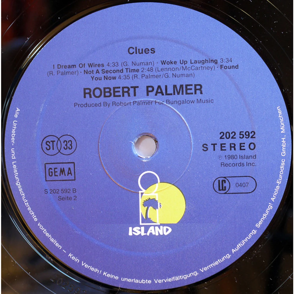 Robert Palmer - Clues