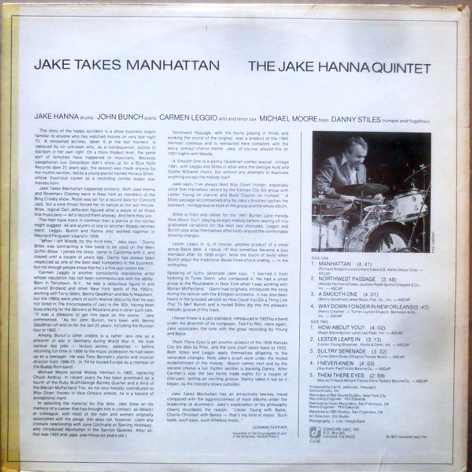 The Jake Hanna Quintet - Jake Takes Manhattan