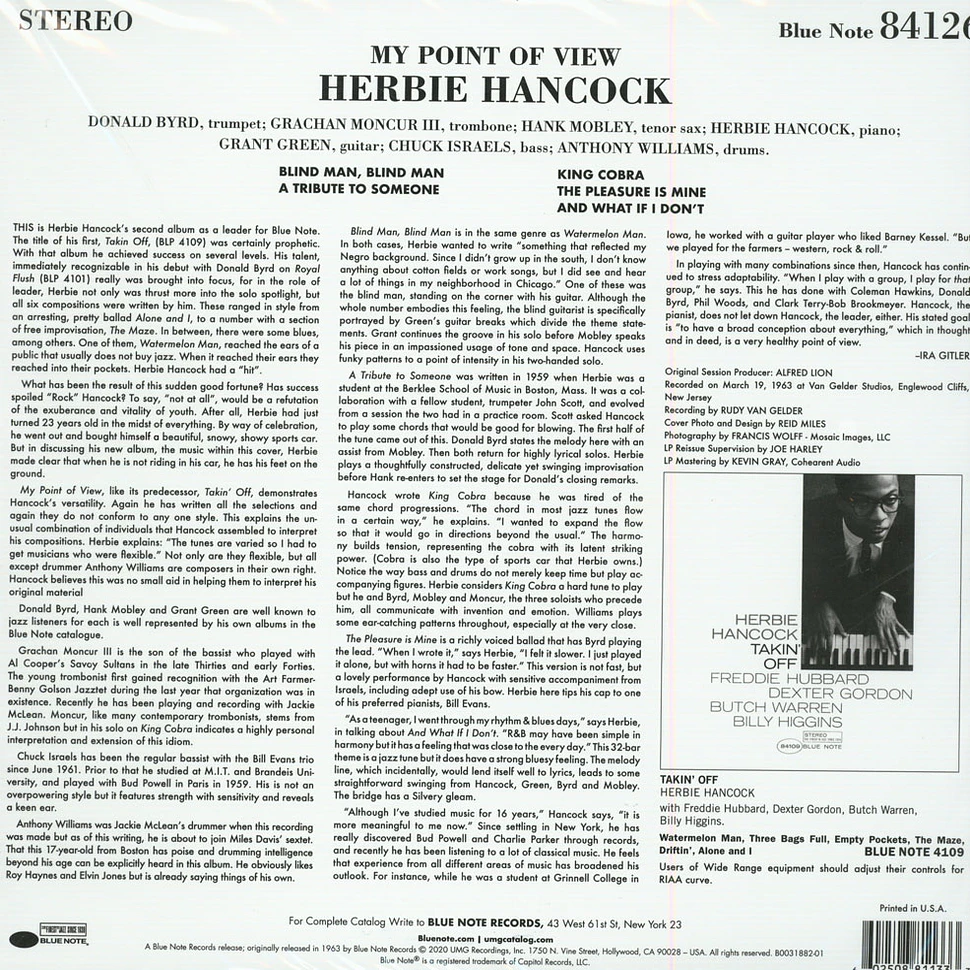 Herbie Hancock - My Point Of View Tone Poet Vinyl Edition