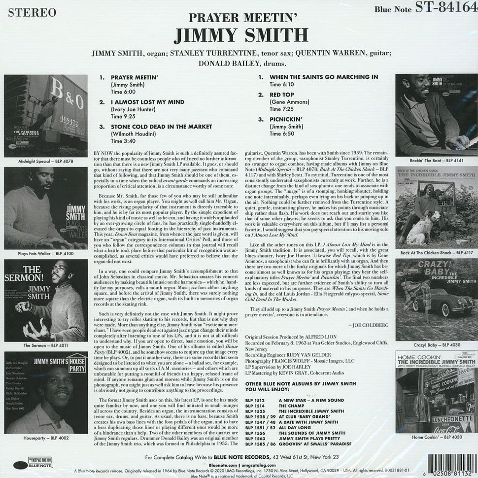 Jimmy Smith & Stanley Turrentine - Prayer Meetin' Tone Poet Vinyl Edition