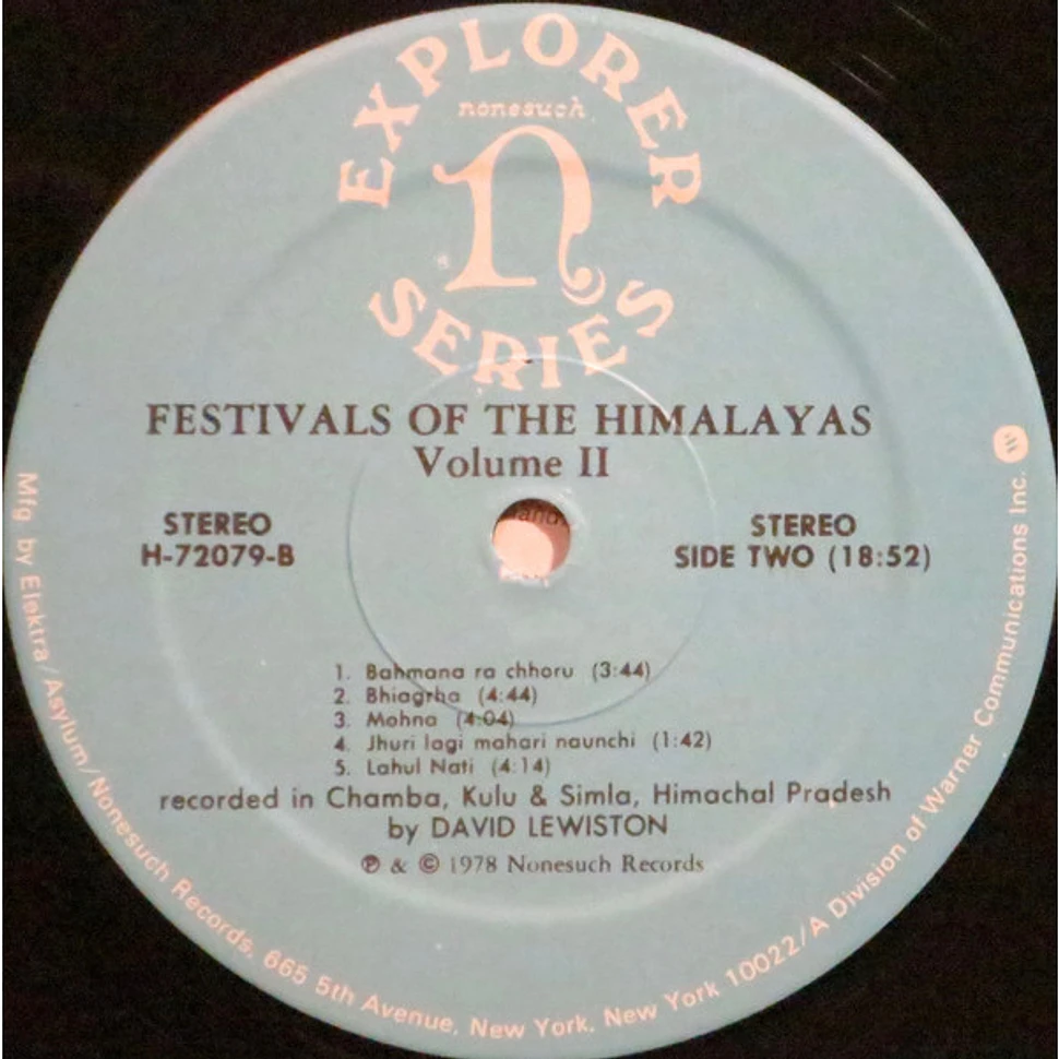 David Lewiston - Festivals Of The Himalayas - Volume II