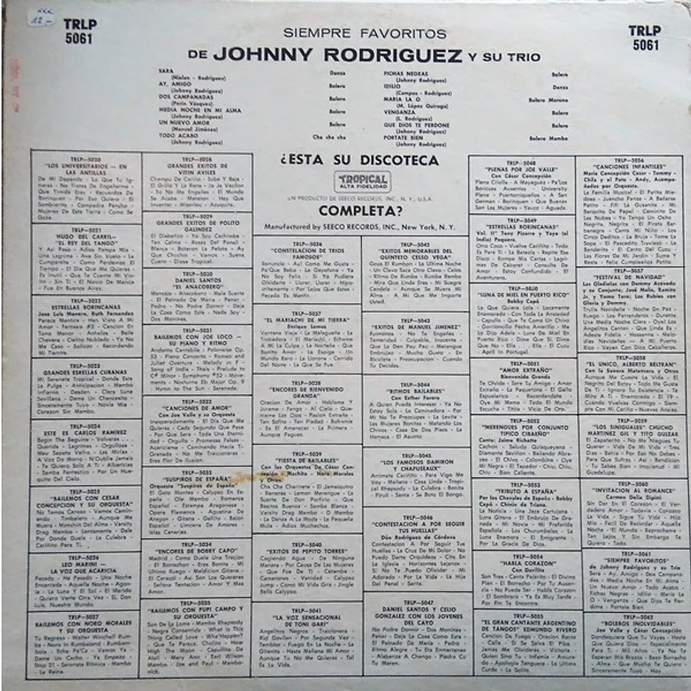 Johnny Rodriguez Y Su Trio - Siempre Favoritas