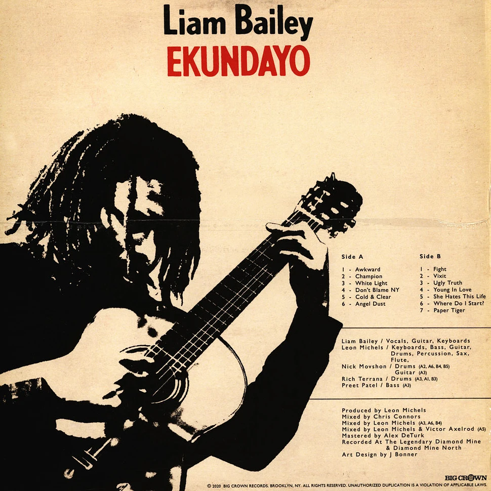 Liam Bailey - Ekundayo Black Vinyl Edition